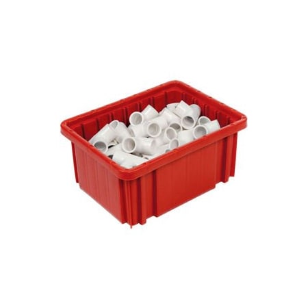 Quantum Storage Systems GEC 153; Plastic Dividable Grid Container - DG91050, 10-7/8"L x 8-1/4"W x 5"H, Red DG91050RD
